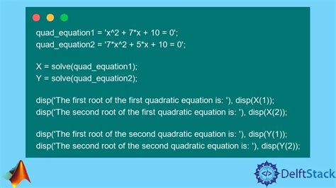 How To Solve A Quadratic Equation Using Matlab Tessshebaylo