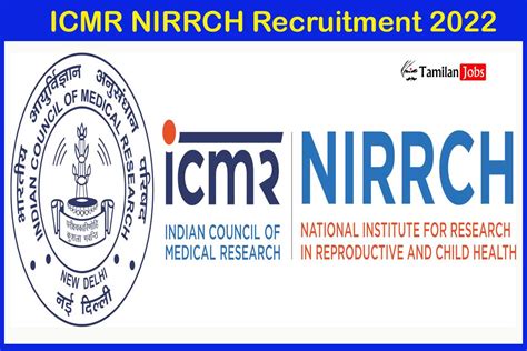 Icmr Nirrch Recruitment Out Monthly Salary Rs Don T