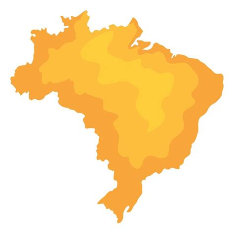 Silueta Amarilla Del Mapa De Brasil 11251239 Vector En Vecteezy