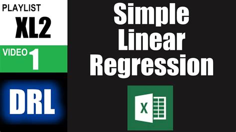 Excel Linear Regression With Real World Examples For Science Youtube