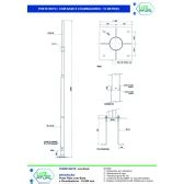 Poste Reto Base E Chumbadores 10 Metros LUZ ATUAL