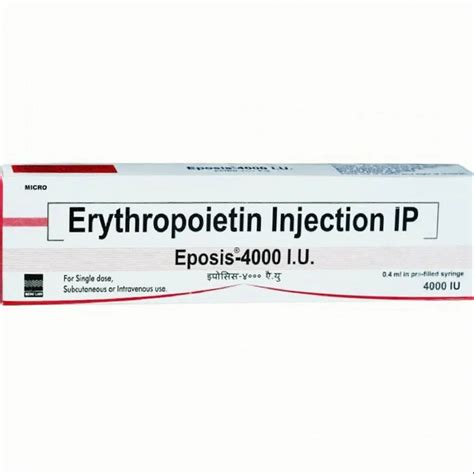 Eposis 4000iu Injection At Rs 1200 Piece Relipoietin Injection In