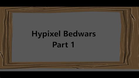 Minecraft Bedwars Auf Hypixel Part 1 YouTube