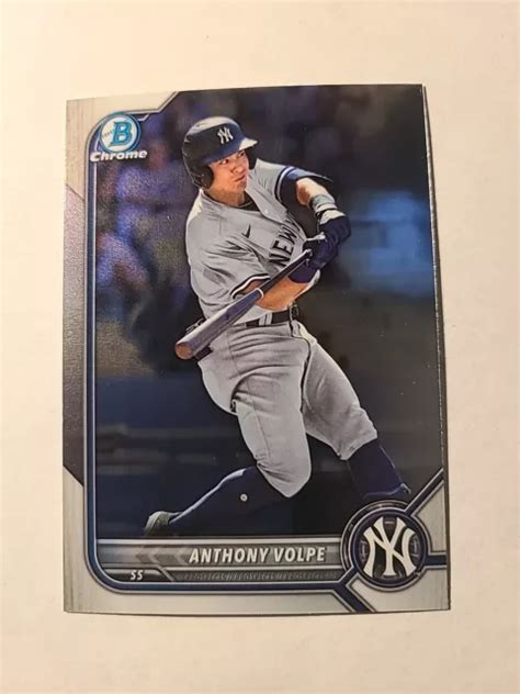 ANTHONY VOLPE 2022 Bowman Draft Chrome BDC 68 New York Yankees