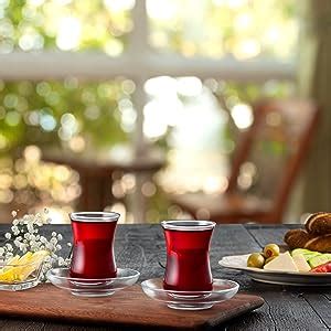 Amazon Pasabahce Premium Turkish Tea Cups And Saucers Set Of