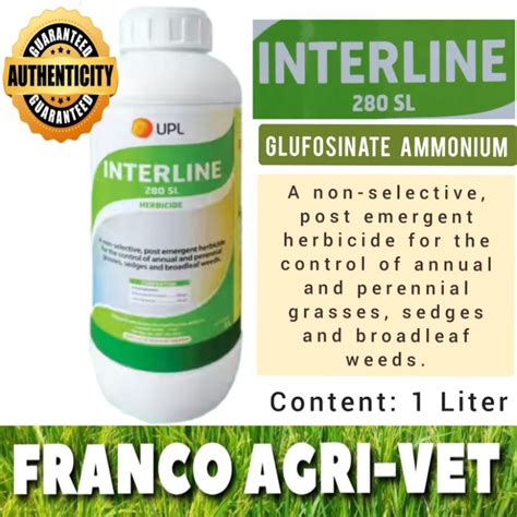 Interline Glufosinate Ammonium Sl Herbicide Liter Shopee