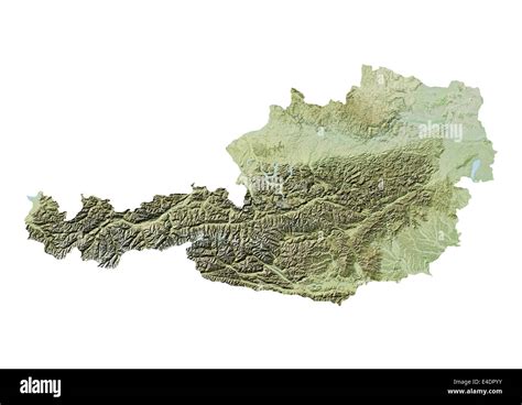 Austria Relief Map Stock Photo Alamy