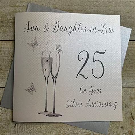 Son Daughter In Law Th Wedding Anniversary Card On Your Silver