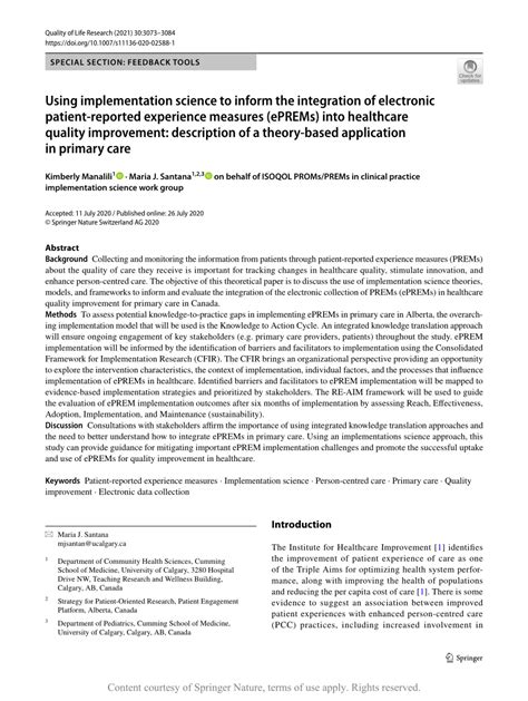 Using Implementation Science To Inform The Integration Of Electronic