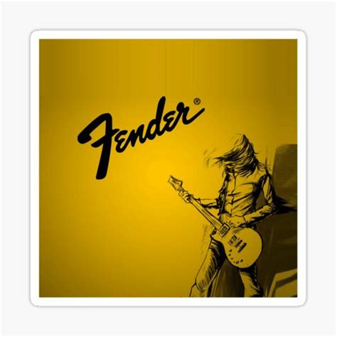 Fender Logo Sticker For Sale By Lisahama Redbubble