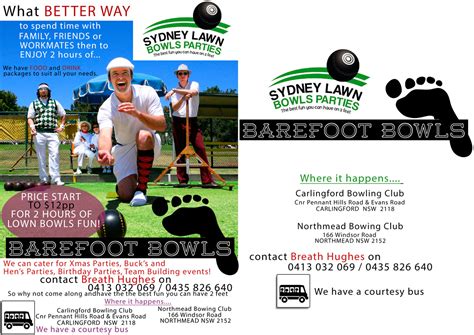 Business Flyer Design For Sydney Lawn Bowls Parties By Elmlab Design 3834309