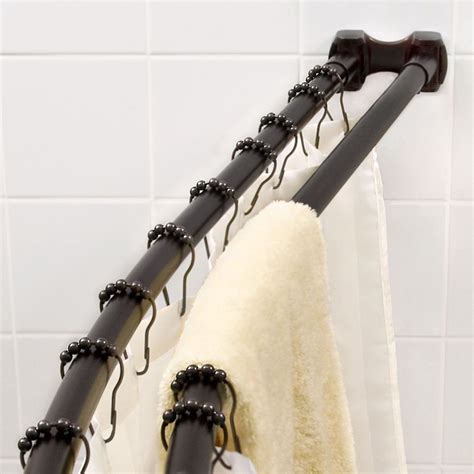 Double Shower Curtain Rod Ideas Bathroom