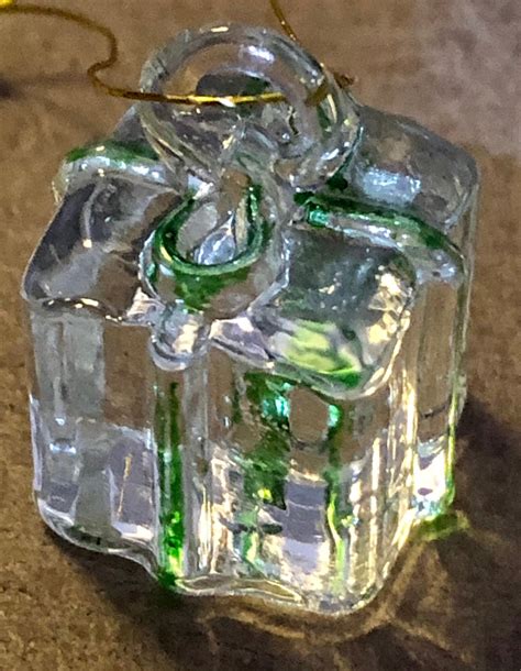 Set Of 4 Glass Presents Christmas Decorations Etsy