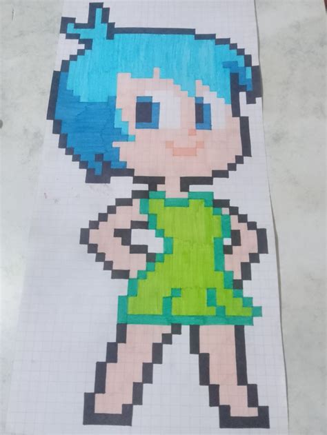 Pixel Art De Alegr A De Intensamente Easy Pixel Art Pixel Art