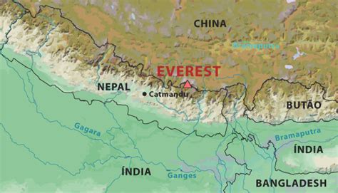 Monte Everest Onde Fica Mapa Curiosidades Brasil Escola