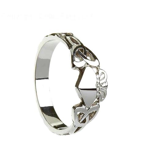 Bague Claddagh Pour Femme Avec Noeuds Trinit Anneaux De Claddagh