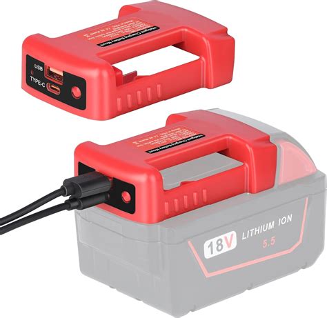 KUNLUN 2 Pack USB Charger Adapter Compatible For Milwaukee M18 18V