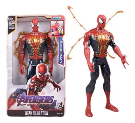 Boneco Homem Aranha Articulado Luz Som 30 Cm Vingadores