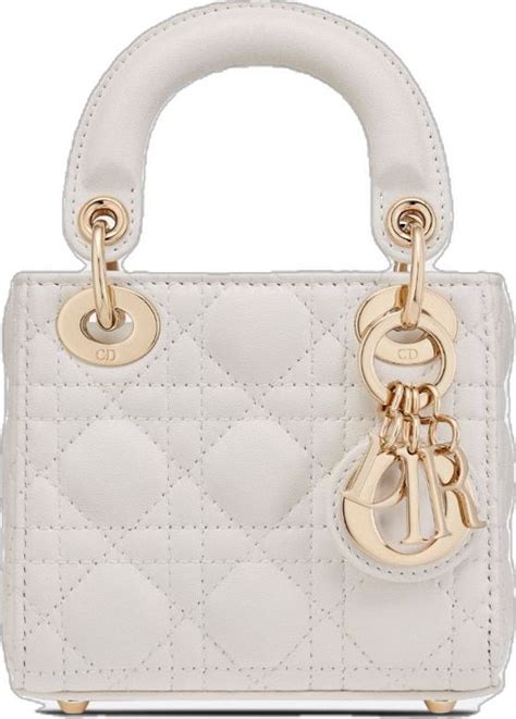 Micro Sac Lady Dior Cuir D Agneau Cannage Couleur Latte DIOR Sac