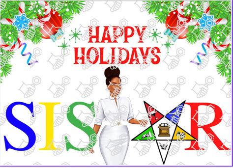 Happy Holidays Oes Order Of Eastern Star Sisters Sisterhood Fraternal