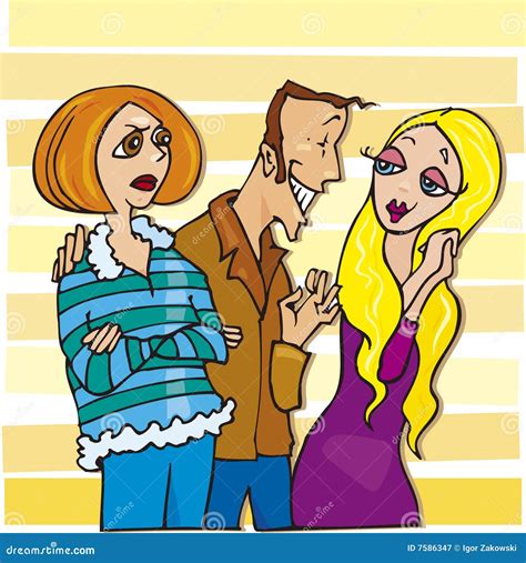 Jealous Woman Stock Vector Illustration Of Witty Funny 7586347