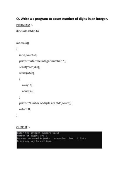 Notes On C Program To Find Number Of Digits Notes LearnPick India