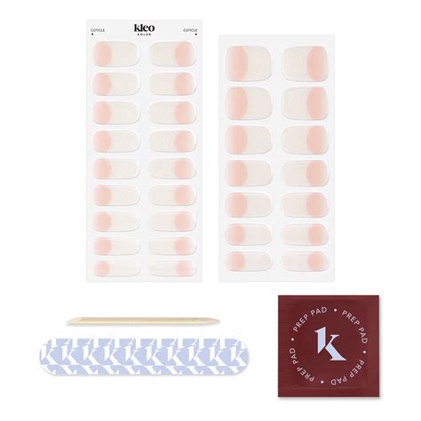 Chic Couture French, Chrome Semi-Cured Gel Nail Strips | Kleo Kolor