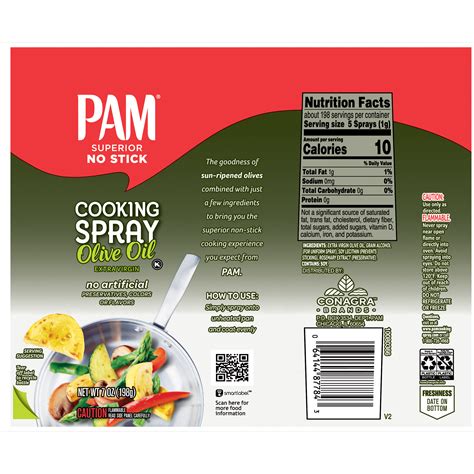 Pam Non Aerosol Olive Oil Cooking Spray Superior No Stick Spray Pump