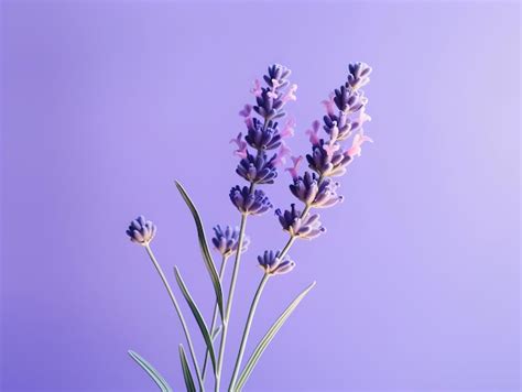 Lavender Flower In Studio Background Single Lavender Flower Beautiful