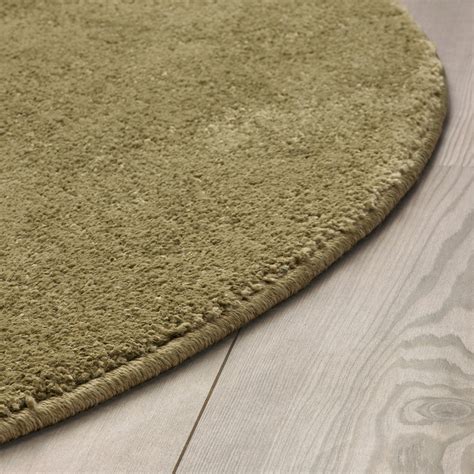 Stoense Rug Low Pile Light Olive Green 130 Cm Ikea Lietuva