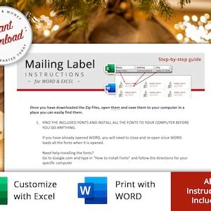 Printable Christmas Return Address Labels, Christmas Return Labels ...