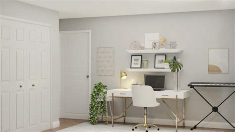 White + Black: Modern Minimalist Home Office | Spacejoy