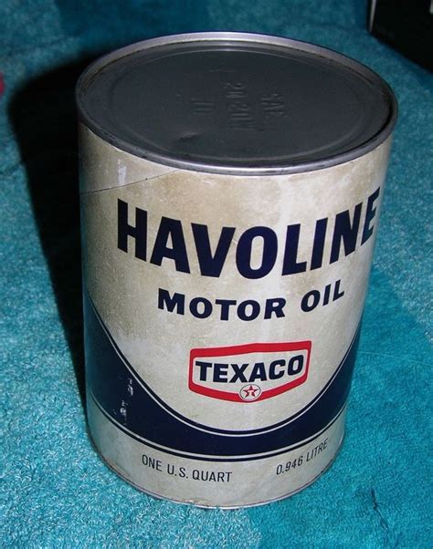 Vintage Havoline Motor Oil Can Texaco Full Texaco Inc New York Made In Usa Quart Havoline