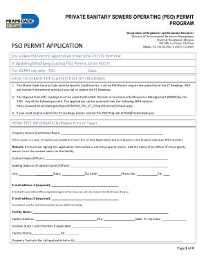 Fillable Online Pso Permit Application Form Fax Email Print Pdffiller