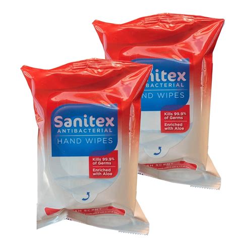 Sanitex Antibacterial Hand Wipes Fresh Scent Pack With 20 Wipes 2