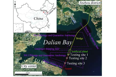 Geographic Location Of Dalian Bay Route Selection Of The Cross Sea