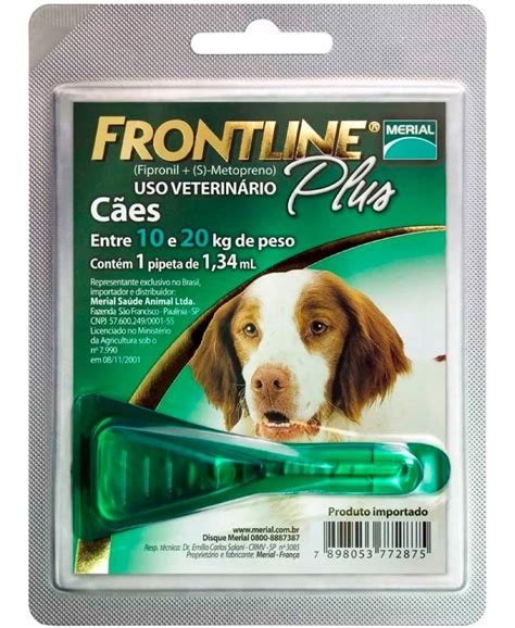 Frontline Plus Pipeta Antipulgas Garrapatas 10 A 20 Kg Perro Mercado