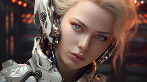 Premium AI Image | Robot girl with realistic face and metal mechanisms ...