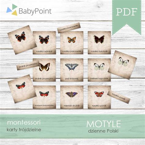 Karty Tr Jdzielne Montessori Pdf Do Druku Babypoint