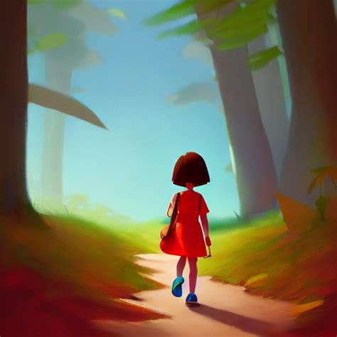 Krea Ai Goro Fujita Ilustration Dora The Explorer In A Red