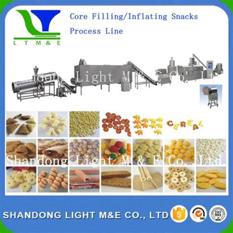 Automatic Puffed Snacks Food Processing Line Puffed Corn Snacks