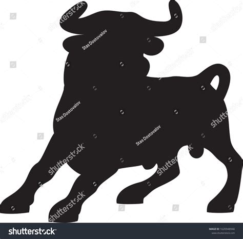 Bull Symbol 2021 Vector Graphics Black Stock Vector (Royalty Free ...