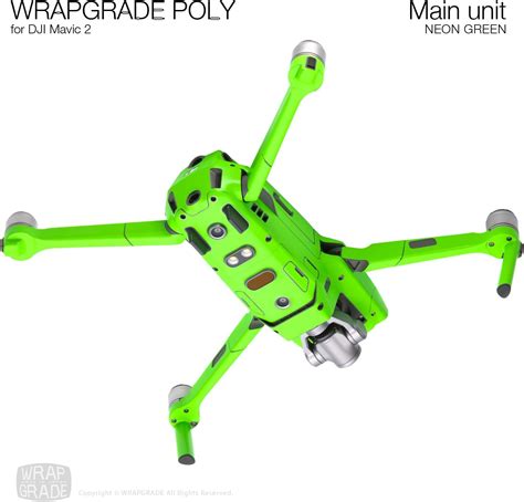 Wrapgrade Poly Skin Sticker Compatible With Dji Mavic 2 Main Unit Neon Green Toptoy