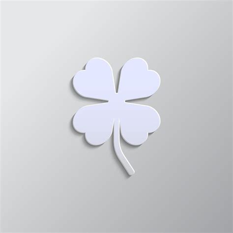 Leaf Clover Sign Icon Saint Patrick Symbol Ecology Concept Flat