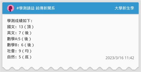 學測請益 銘傳新聞系 升大學考試板 Dcard