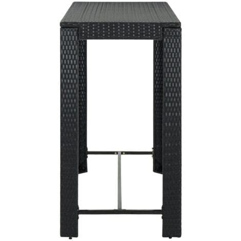 Vidaxl Table De Bar De Jardin Noir X X Cm R Sine Tress E