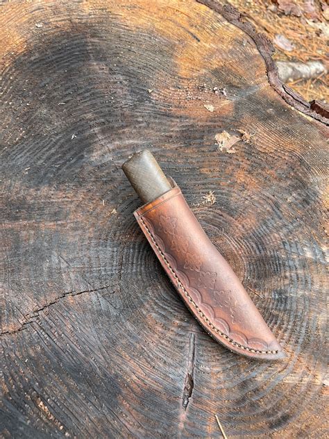 Hand Forged Puukko Knife With Sheath Whittling Knife Bushcraft Knife