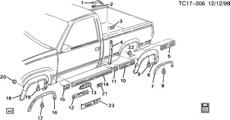 K Pickup Wd Carryover Model Moldings Cab Body Side