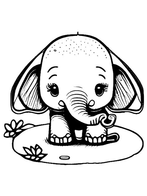 Desenhos Para Colorir De Desenho De Um Elefante Para Colorir