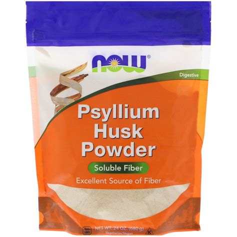 NOW, Psyllium Husk Powder (Псиллиум), клетчатка, порошок семян ...